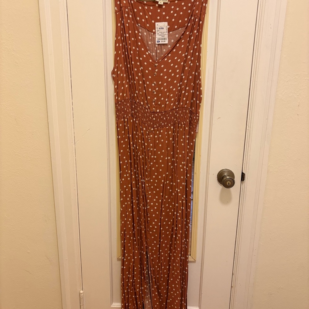 Rust Polka Dot Dress